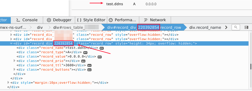 That's how you get the ID of your single domain